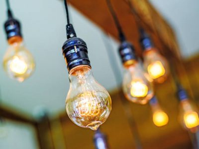 Vintage bulb lighting interior decor