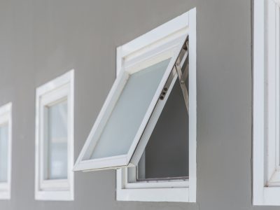 Awning window open, modern home aluminium push windows.