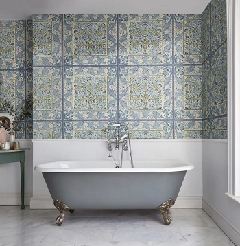 Bathroom wallpaper to bring the heritage inside Nostalgic Arts And Crafts Décor ideas To Embrace Heritage Style