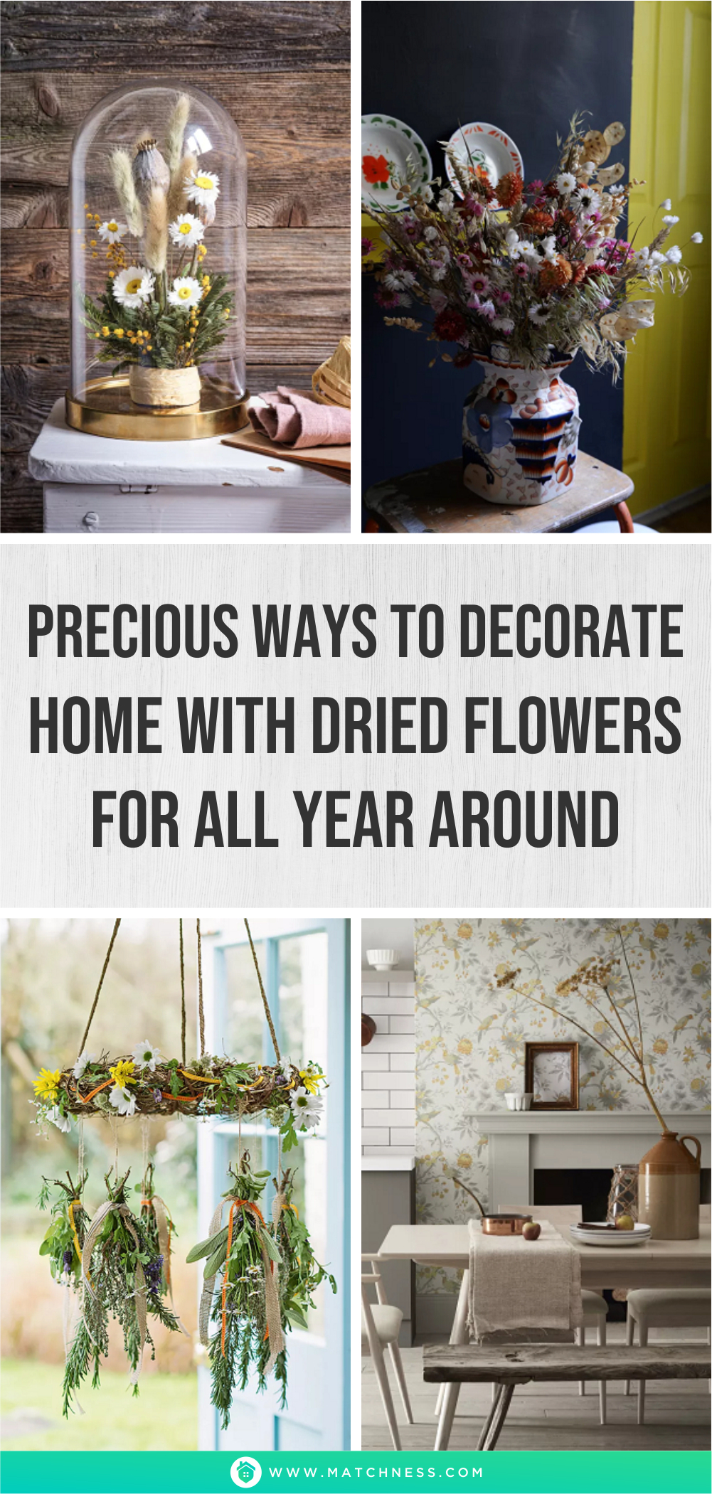 Precious ways to decorate home with dried flowers for all year around1