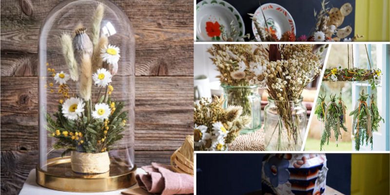 Precious ways to decorate home with dried flowers for all year around2