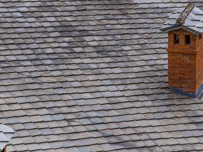 Close up chimney on the roof.
