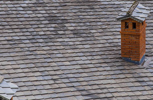 Close up chimney on the roof.