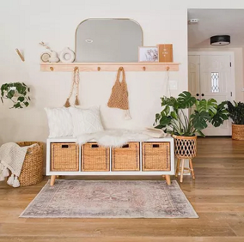 Bohemian style rug Fashionable Entryway Rug Ideas To Present Warm Welcome Impression