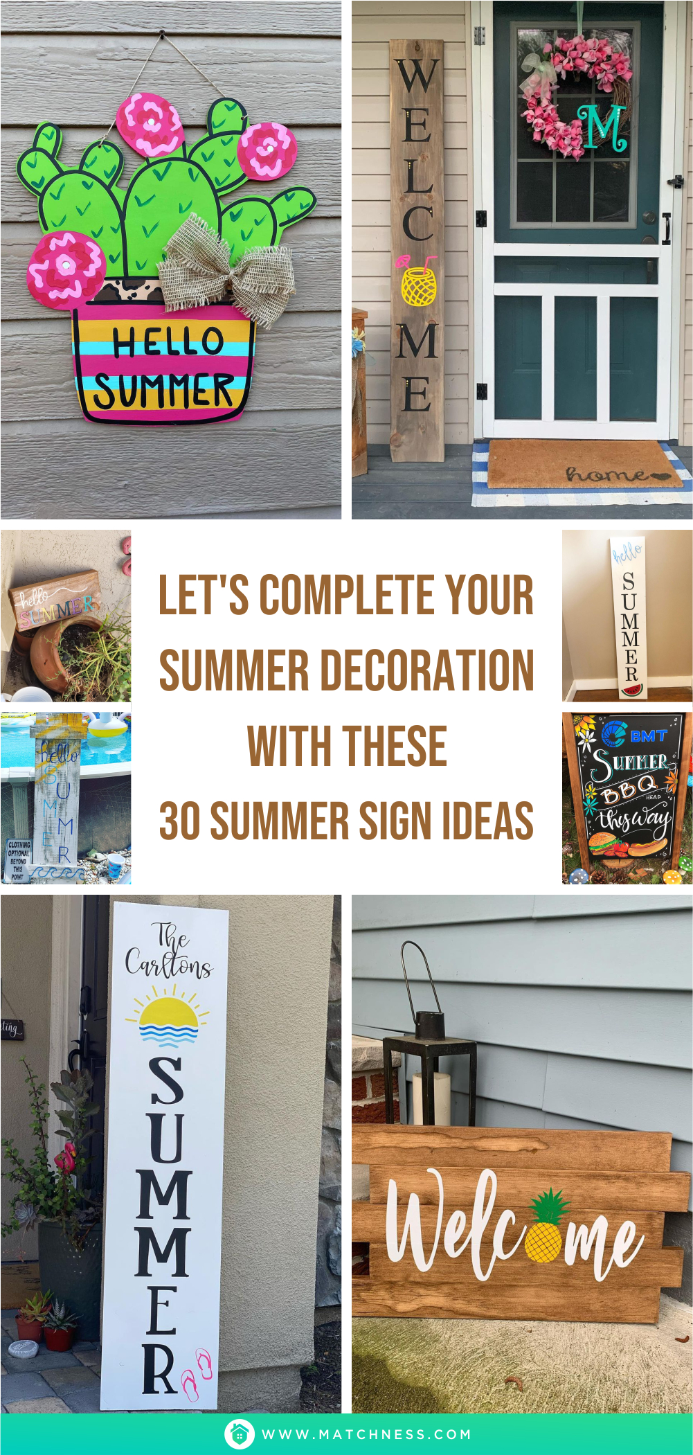 Let's complete your summer decoration with these 30 summer sign ideas1