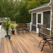 A well put together outdoor deck
