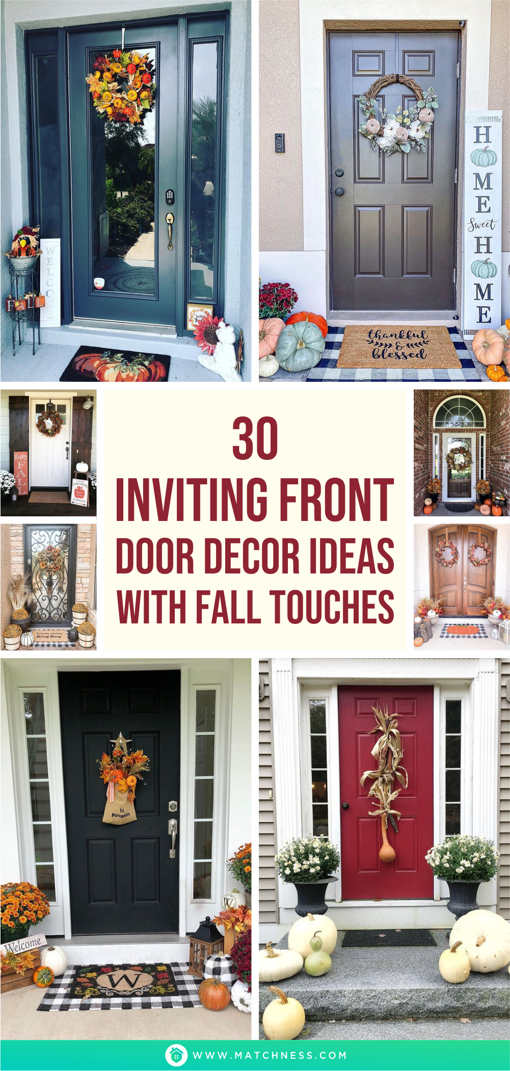 30 inviting front door decor ideas with fall touches1