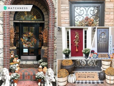 30 inviting front door decor ideas with fall touches2