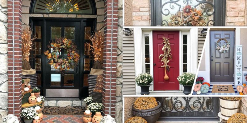 30 inviting front door decor ideas with fall touches2