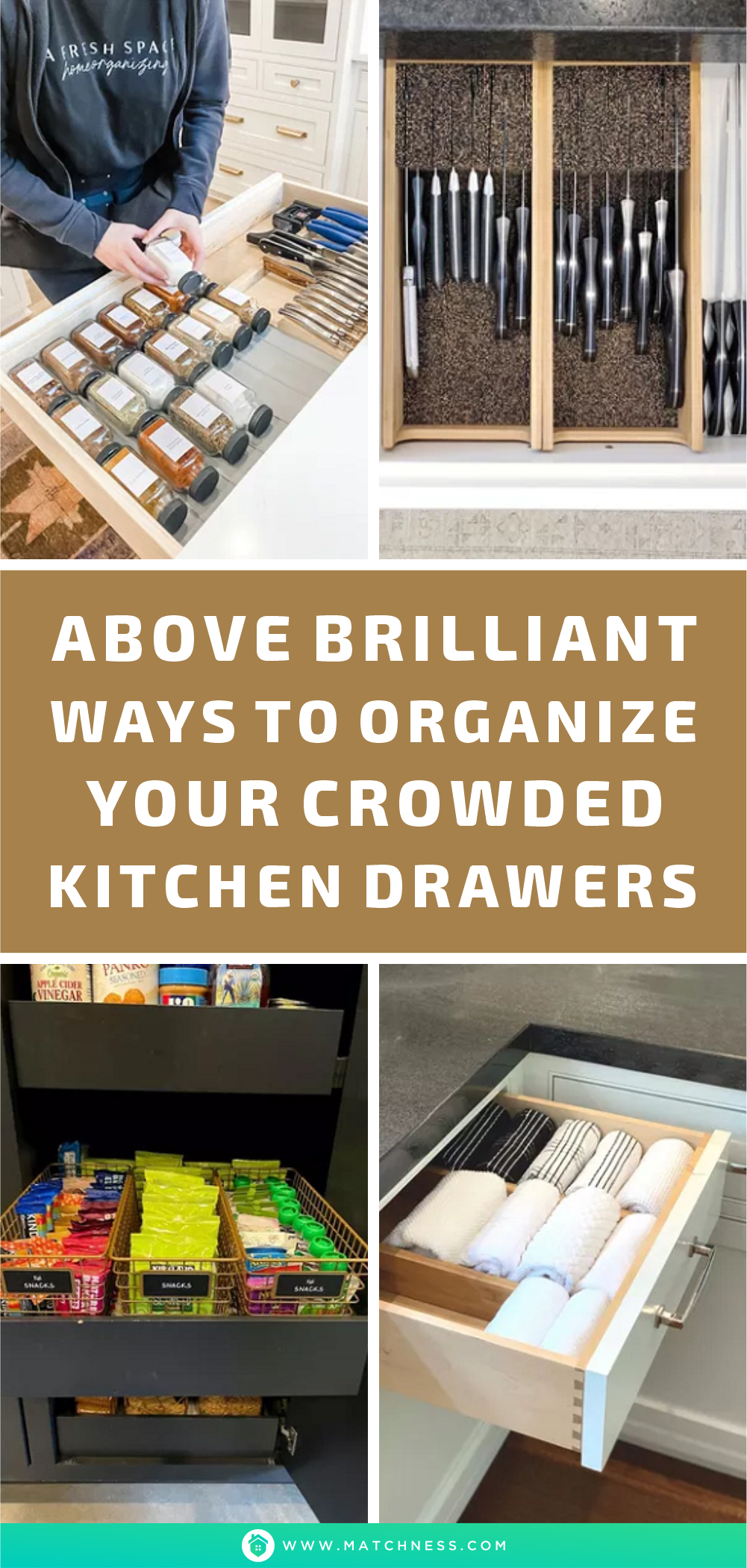 Above brilliant ways to organize your crowded kitchen drawers1