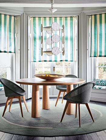 Elegant circular rug Fancy Dining Room Rug Ideas For Uplifting Looks