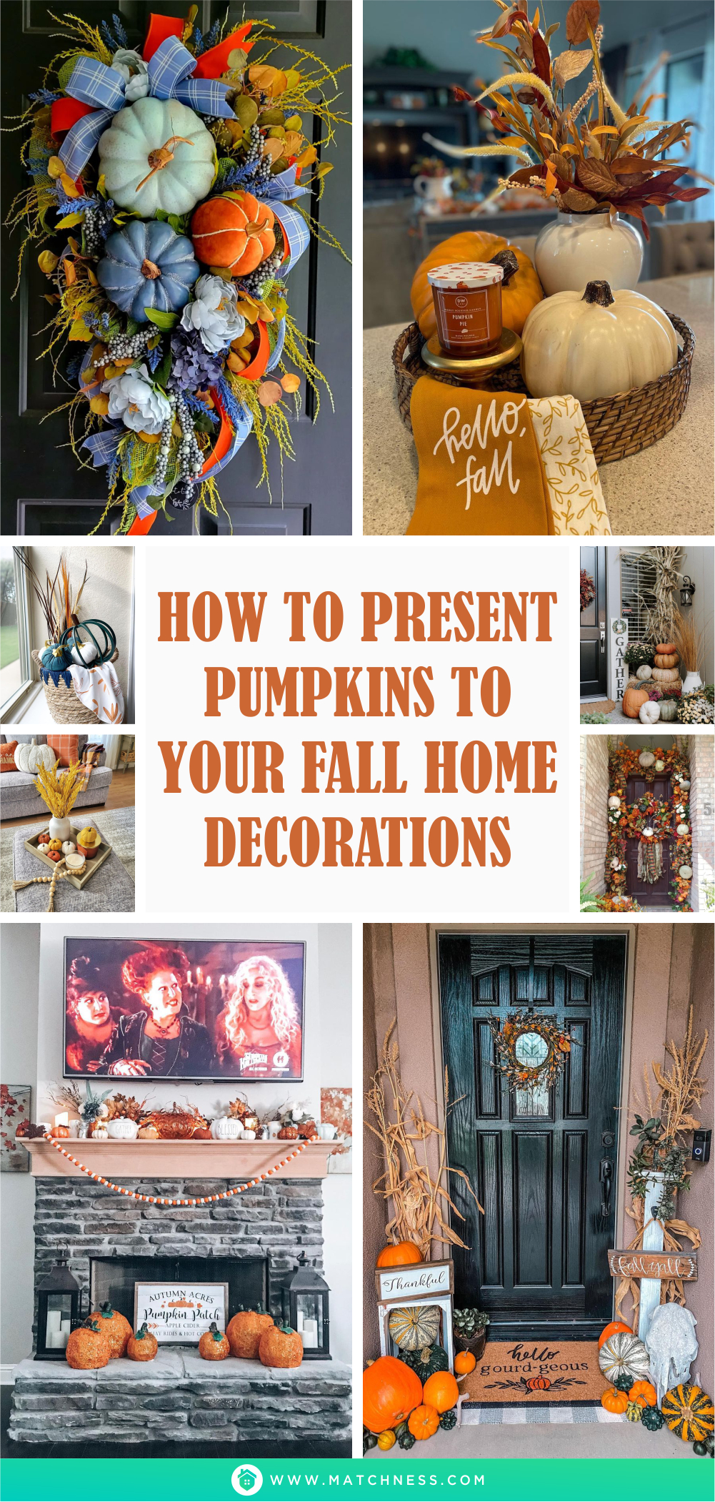 How to present pumpkins to your fall home decorations1