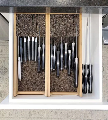 Knife dock Above Brilliant Ways To Organize Your Crowded Kitchen Drawers