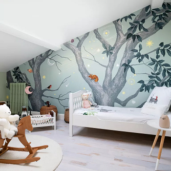 Magic backdrop to play Engaging Nursery Murals Ideas To Create A Paradise For Play