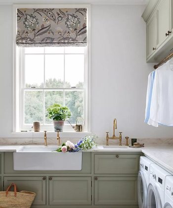 Muted sage green for country-inspired design Elevating Washing Room Space With Paint Color For Style And Function