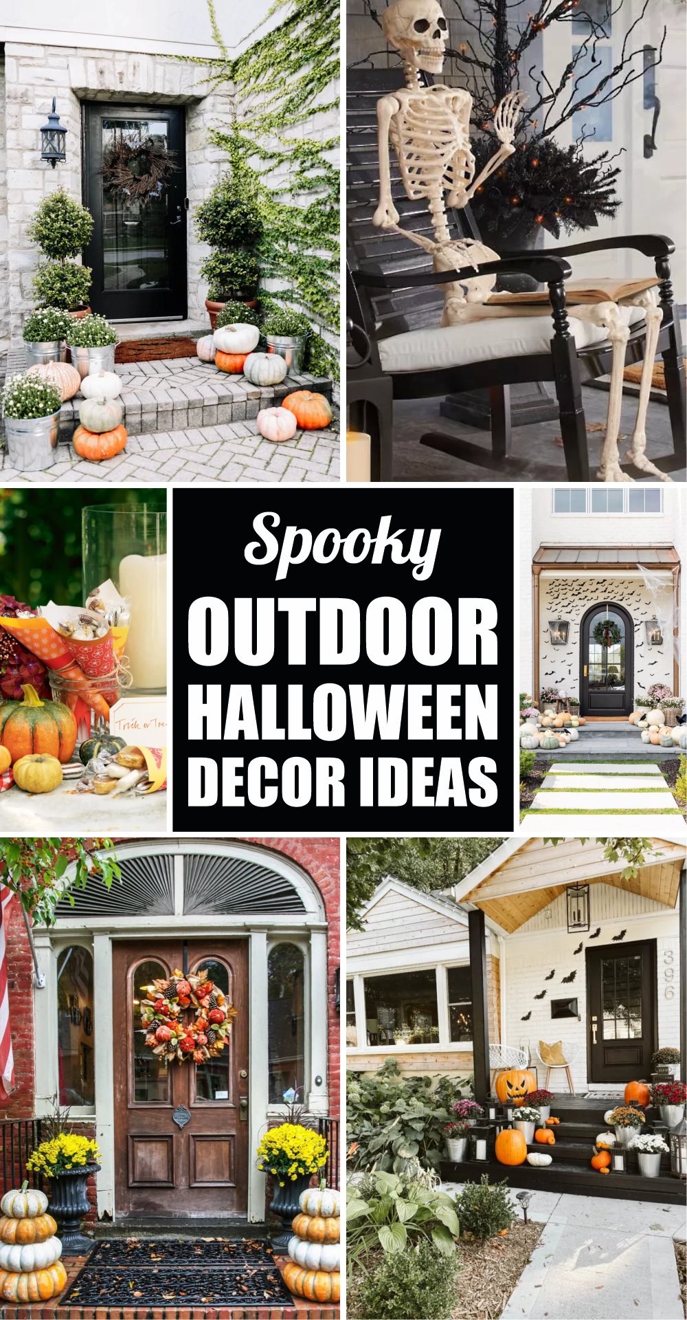 Outdoor front decorating ideas to celebrate spooky season in halloween 1