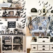 30 timeless and spooky black and white halloween decorations2
