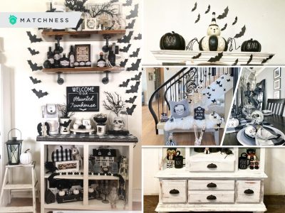 30 timeless and spooky black and white halloween decorations2