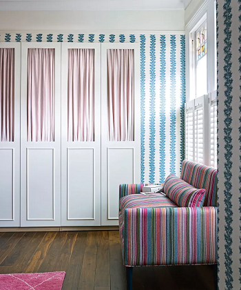 Colorful closet Elegant Design With Curtain To Have Inspiring Closet Presentation