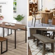 Dining room with benches looks better than chairs