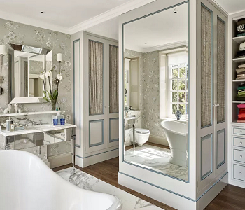 Enhance the feeling of texture Elegant Design With Curtain To Have Inspiring Closet Presentation