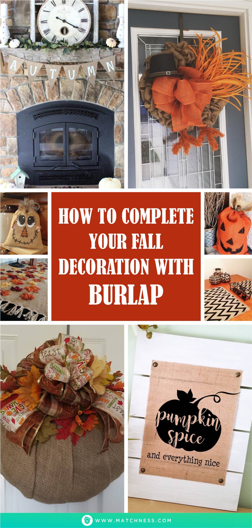 How to complete your fall decoration with burlap 1