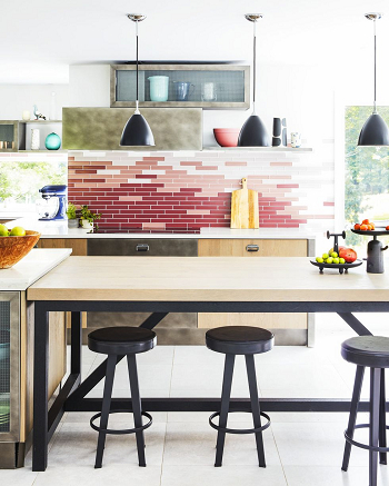 Long and lean kitchen island Exhilarating Double Kitchen Island Ideas For Inspiring And Practical Uses