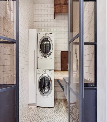 Metal doors Well-Designed Laundry Room Door Ideas For Funnier Space