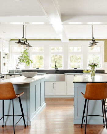 Mirror kitchen Exhilarating Double Kitchen Island Ideas For Inspiring And Practical Uses