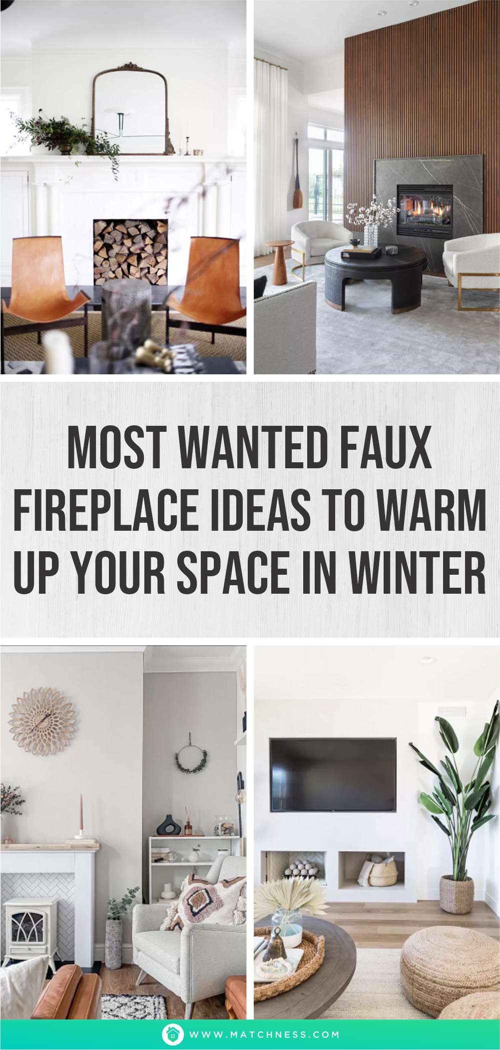 Most wanted faux fireplace ideas to warm up your space in winter1