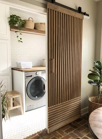 Present a barn door Well-Designed Laundry Room Door Ideas For Funnier Space