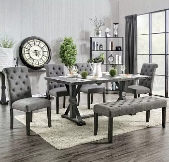 Rustic dining set Dining Room With Benches Looks Better Than Chairs