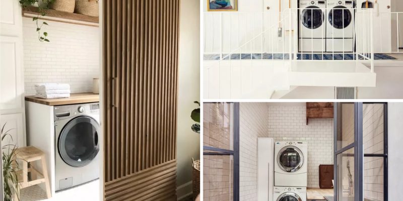 Well-designed laundry room door ideas for funnier space