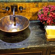 Upscale public washroom design