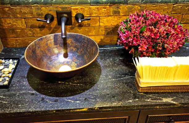 Upscale public washroom design