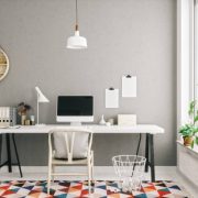 Scandinavian style working space.