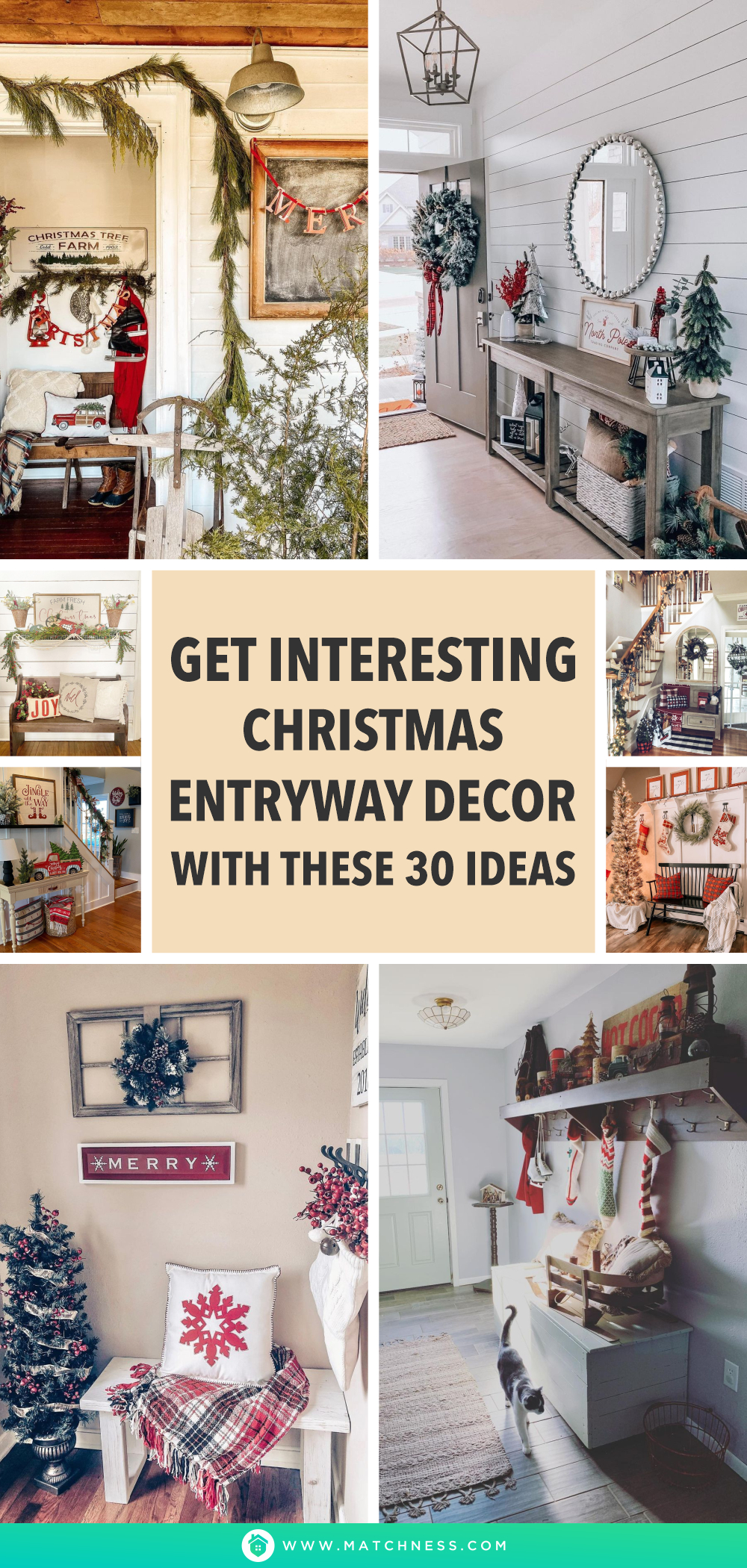 Get interesting christmas entryway decor with these 30 ideas1