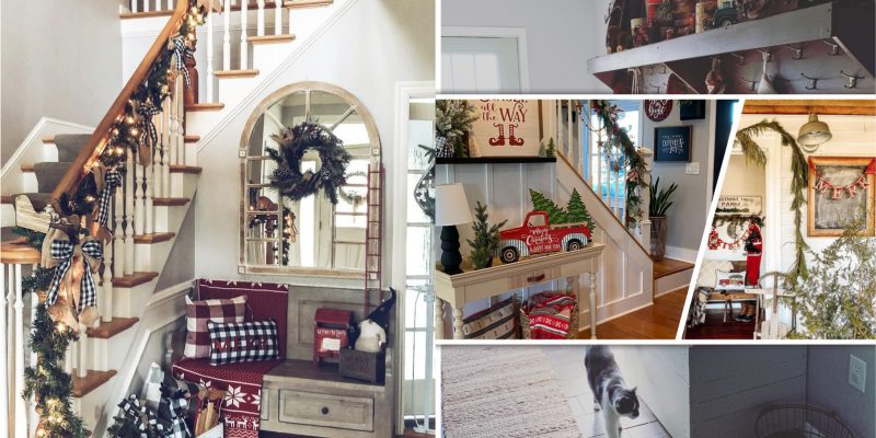 Get interesting christmas entryway decor with these 30 ideas2