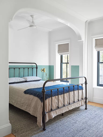 Half painted walls for skew perspective Paint Tricks For Small Rooms To Have Tiny But Purposeful Space