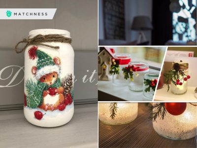 How to use mason jars for winter decoration2