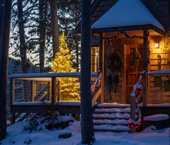 Light on the deck Illuminating The Outside Of Home With Gorgeous Christmas Light Ideas