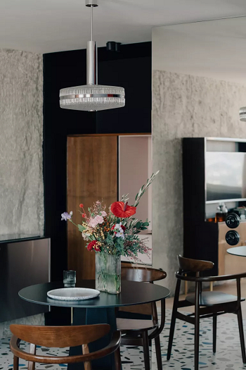 Mirror to reflect more natural light No-Fail Design Tips To Make A Small Dining Room Look Bigger