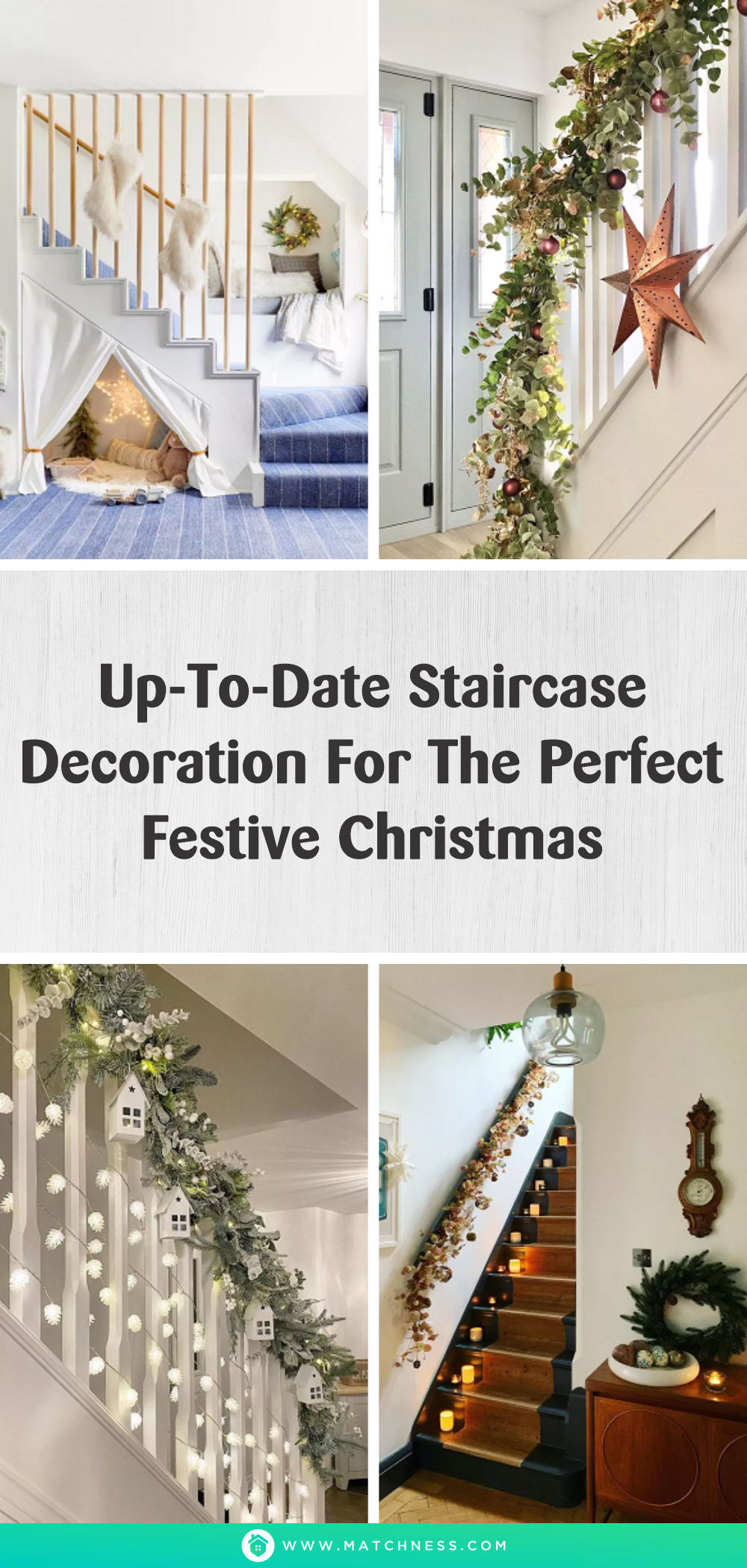Up-to-date staircase decoration for the perfect festive christmas1