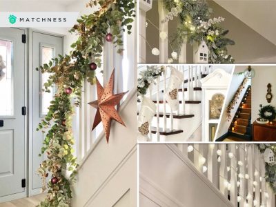 Up-to-date staircase decoration for the perfect festive christmas2