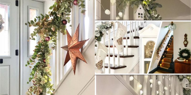 Up-to-date staircase decoration for the perfect festive christmas2