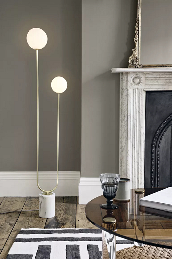 Metallic marble floor lamps Excellent Key Lighting Trends For Stunning Home Design In 2023