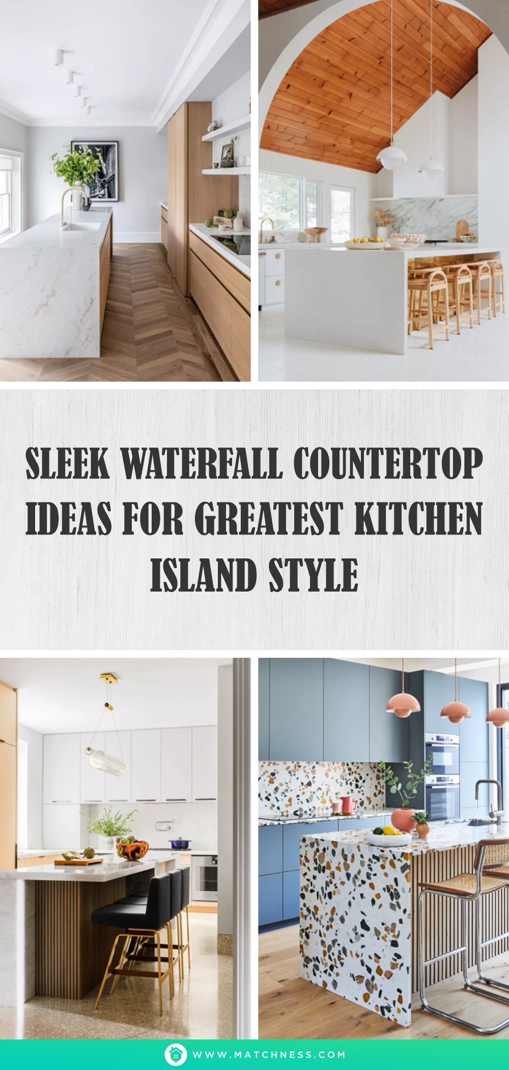 Sleek waterfall countertop ideas for greatest kitchen island style1