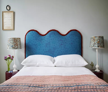 A statement headboard Essential Additions You Can Not Forget For 5 Star Guest Room Look