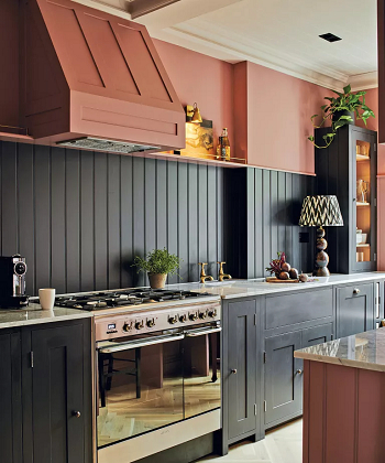An accent color with strong contrast Kitchen Wall Makeover Ideas To Fill An Empty With Beauty