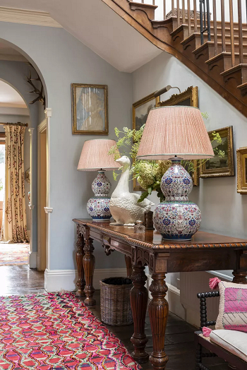 Colorful rug in an entryway No Paint Decorating Ideas To Present Character And Style In Your Entryway